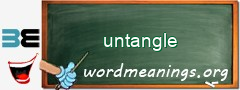 WordMeaning blackboard for untangle